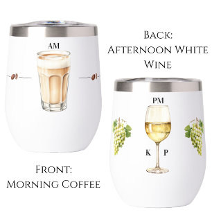 Soirée Café du matin Vin blanc Tumbler temps