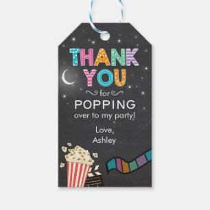 Soirée cinéma merci pour les étiquettes cadeaux