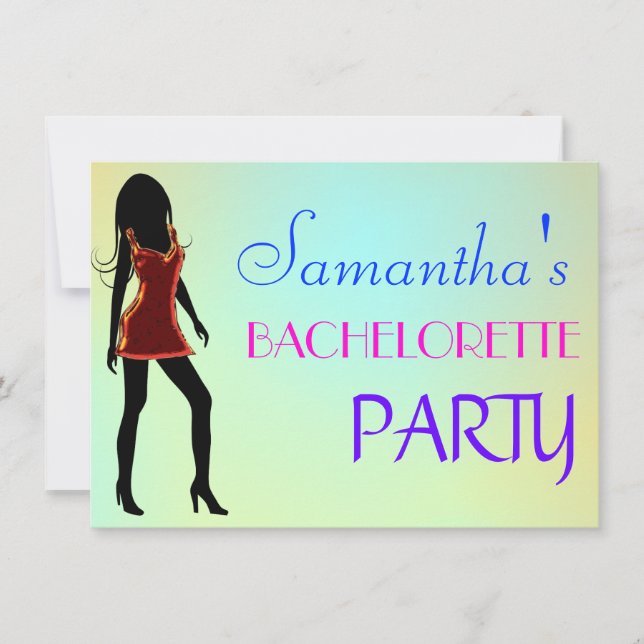 Soirée de Bachelorette / Invitation nocturne de po (Devant)
