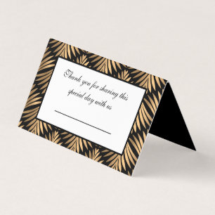 Soirée de mariage élégante Black Gold Art Déco Gat