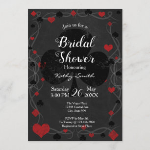 Soirée de mariée casino élégant invitation