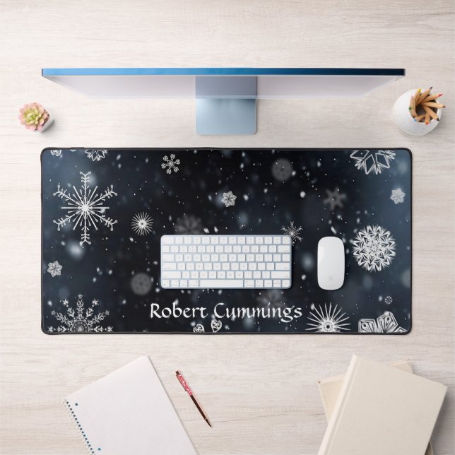 Soirée de neige personnalisée Mat de bureau (Bureau 1)