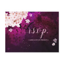 Soirée Fleur de cerise Mariage Menu Choix RSVP