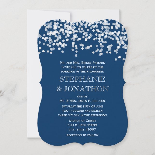 Soirée Marine sous les étoiles Mariage Invitations (Devant)
