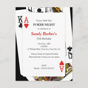 Soirée Poker - Texas Hold'Em Party Invitation