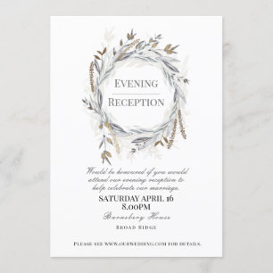 Soirée Réception invitation pour mariage, Dusky