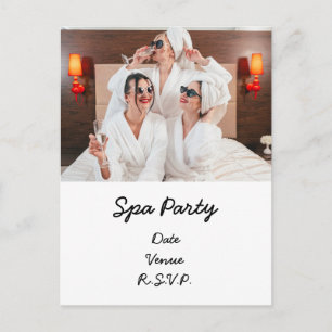 Soirée spa avec invitation photo personnalisée