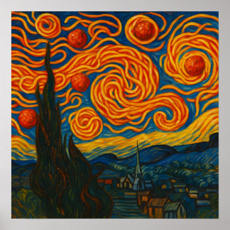 Soirée Spaghetti - Poster Carré