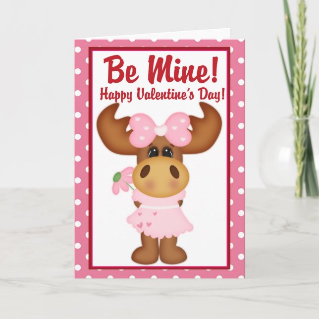 Sois À Moi ! Carte Heureuse Sainte-Valentin Moose  (Devant)