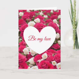 Sois mon amour - Lit de roses Carte de la Saint-Va