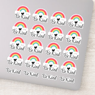 Soit gentil Sticker Coeur Arc-en-ciel Pack