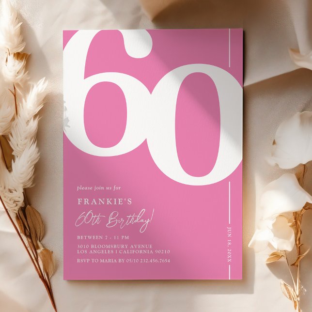 Soixante 60e anniversaire des invitations à la fêt (Créateur téléchargé)