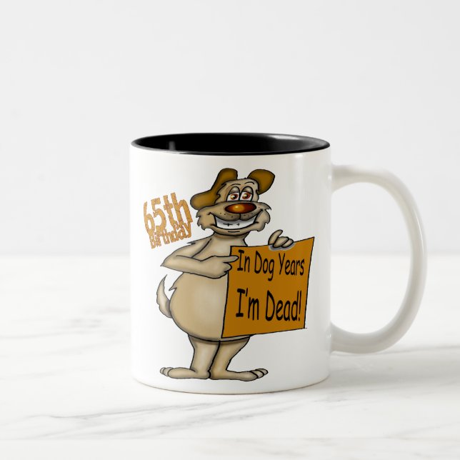 soixante-cinquième Tasse de cadeaux d'anniversaire (Droit)