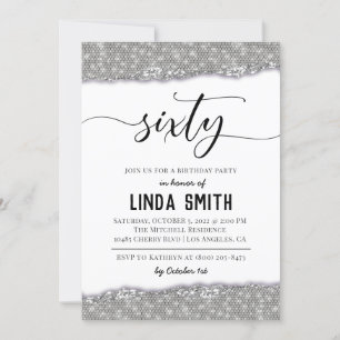 Soixante Diamond Invitation Anniversaire