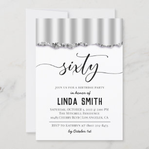 Soixante Diamond Invitation Anniversaire