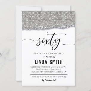 Soixante Diamond Invitation Anniversaire
