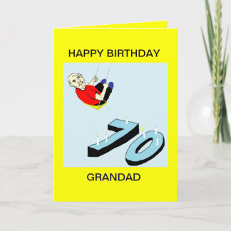 Soixante-dixième CARTE D'ANNIVERSAIRE de PAPY