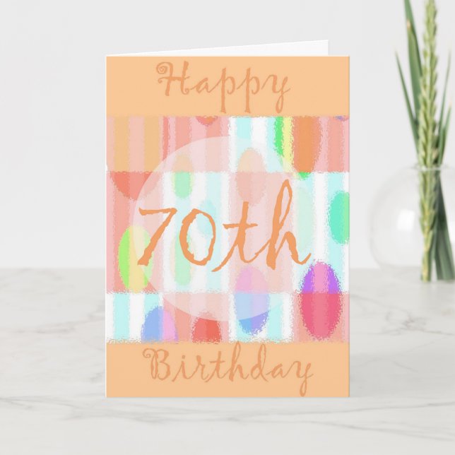 Soixante-dixième carte d'anniversaire heureuse (Devant)