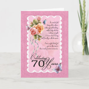 soixante-dixième carte de voeux d'anniversaire -