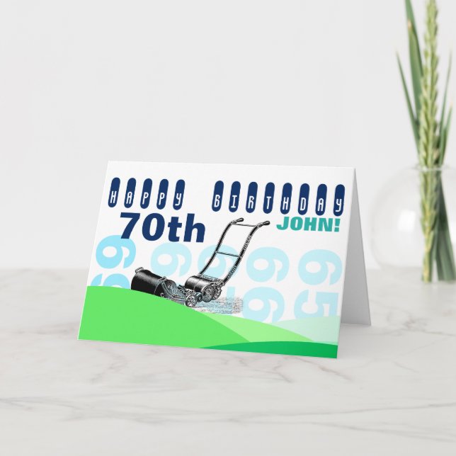 Soixante-dixième carte de voeux d'anniversaire de (Devant)