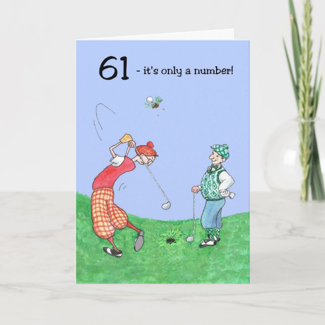 soixante-et-unième Carte d'anniversaire pour un (Devant)