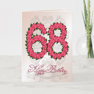 soixante-huitième carte d'anniversaire avec les
