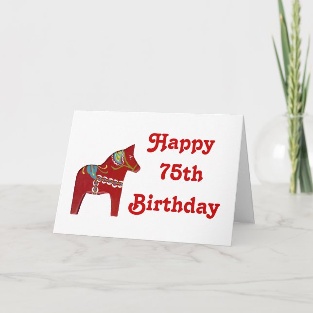 soixante-quinzième Carte d'anniversaire avec le (Devant)