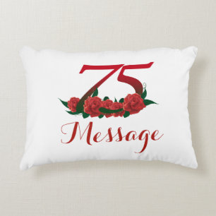 Soixante-quinzième coussin personnalisé 16"