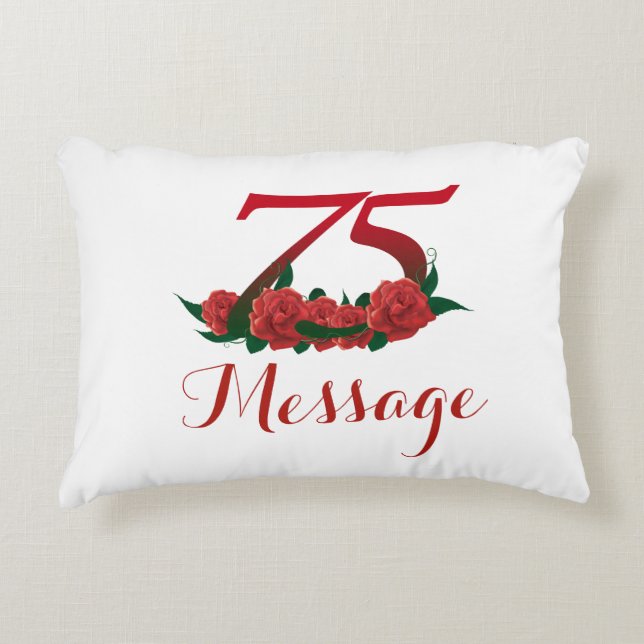 Soixante-quinzième coussin personnalisé 16" (Devant)