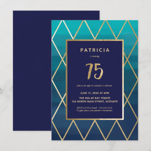 soixante-quinzième Invitation d'anniversaire -