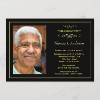 soixante-quinzième Invitations de fête