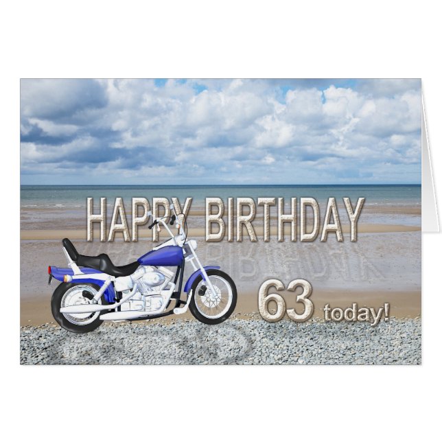 soixante-troisième carte d'anniversaire avec un (Devant horizontal)
