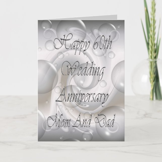 soixantième Anniversaire de mariage pour la carte (Devant)