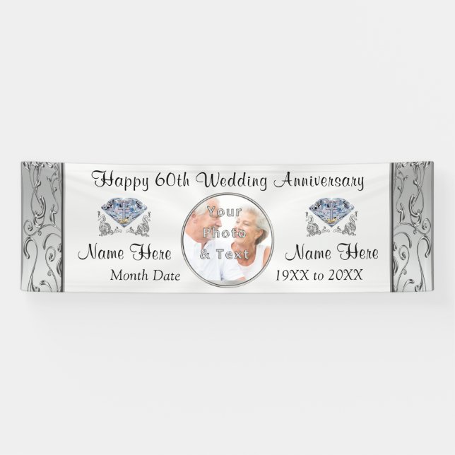 Soixantième bannières d'anniversaire de mariage de (Horizontal)