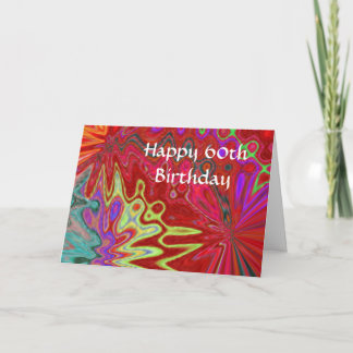soixantième Carte de voeux de poème d'anniversaire