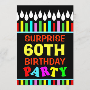 soixantième Des invitations de fête d'anniversaire