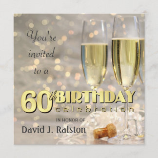 soixantième Fête d'anniversaire - invitations