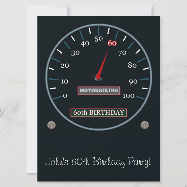soixantième Invitation de fête d'anniversaire (Devant)