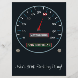 soixantième Invitation de fête d'anniversaire