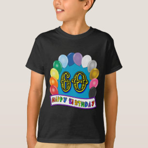 soixantième T-shirt de voûte de ballon de joyeux
