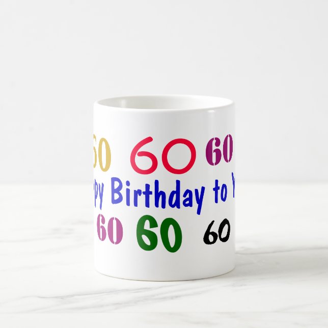 soixantième Tasse d'anniversaire - changez en (Centre)