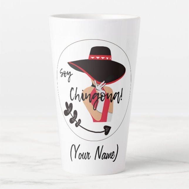 Soja Chingona Name hinzufügen Milchtasse (Vorderseite)