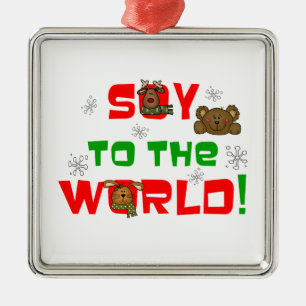 Soja für die Welt Silbernes Ornament