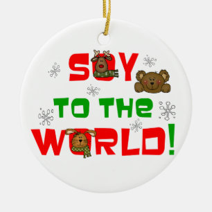 Sojabohnenöl zur Welt Keramik Ornament