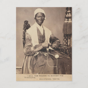 Sojourner Wahrheit Foto mit Beschriftung Postkarte