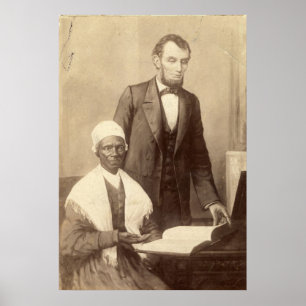 Sojourner Wahrheit mit Abraham Lincoln Poster