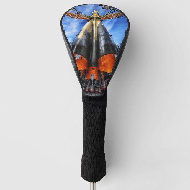 Sojus-Rakete auf Pad Golf Headcover (Vorderseite)