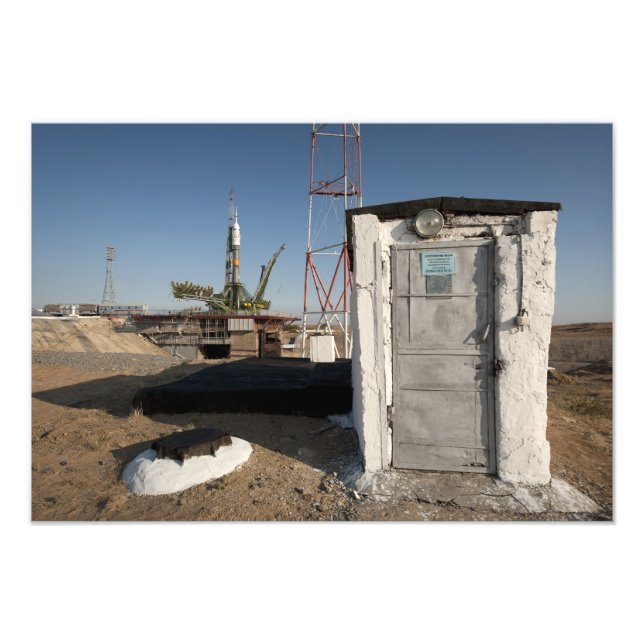 Sojus Rakete kurz nach der Ankunft Fotodruck (Vorne)