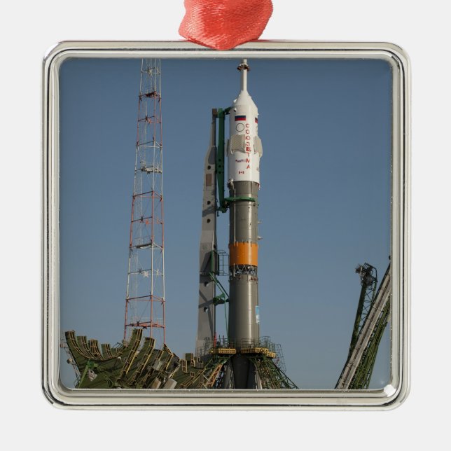 Sojus Rakete kurz nach der Ankunft Silbernes Ornament (Vorne)