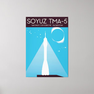 Sojus TMA-5 Weltraumkunst Leinwanddruck